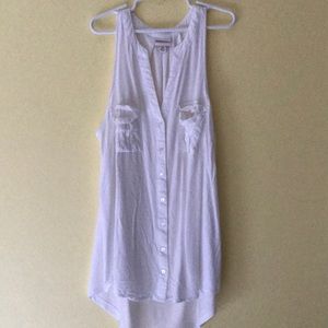 White tank-Button up
